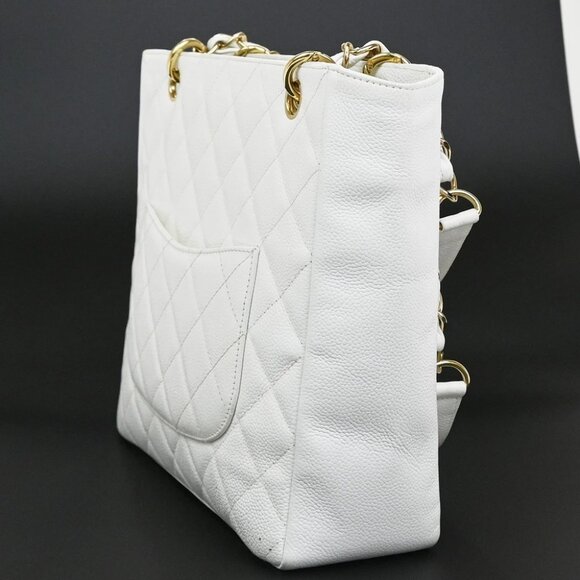 CHANEL CC Logo PST Chain Shoulder Bag Grained Calfskin Leather WE GHW 620RL281 - Picture 13 of 16